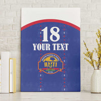 Custom Haiti Football Canvas Wall Art Les Grenadiers Veve Haitian Vodou Blue Version - Wonder Print Shop