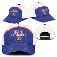 Haiti Football Classic Cap Les Grenadiers Veve Haitian Vodou Blue Version - Wonder Print Shop
