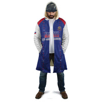 Custom Haiti Football Cloak Les Grenadiers Veve Haitian Vodou Blue Version - Wonder Print Shop