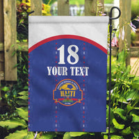 Custom Haiti Football Garden Flag Les Grenadiers Veve Haitian Vodou Blue Version - Wonder Print Shop