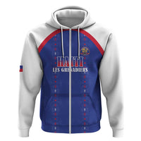 Custom Haiti Football Hoodie Les Grenadiers Veve Haitian Vodou Blue Version - Wonder Print Shop