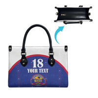 Custom Haiti Football Leather Bag Les Grenadiers Veve Haitian Vodou Blue Version - Wonder Print Shop