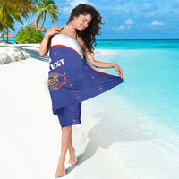 Custom Haiti Football Sarong Les Grenadiers Veve Haitian Vodou Blue Version - Wonder Print Shop