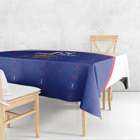 Custom Haiti Football Tablecloth Les Grenadiers Veve Haitian Vodou Blue Version - Wonder Print Shop