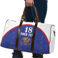 Custom Haiti Football Travel Bag Les Grenadiers Veve Haitian Vodou Blue Version - Wonder Print Shop