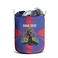 Haiti Pride Personalized Laundry Basket Neg Marron Haitian Heritage - Wonder Print Shop