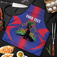 Haiti Pride Personalized Apron Neg Marron Haitian Heritage - Wonder Print Shop