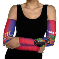 Haiti Pride Personalized Arm Sleeves Neg Marron Haitian Heritage - Wonder Print Shop