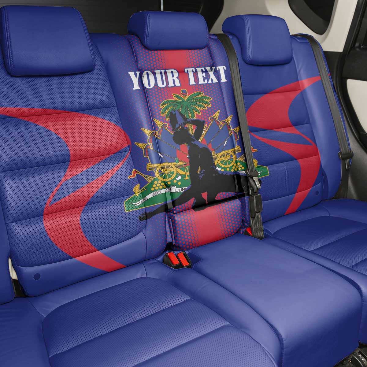 Haiti Pride Personalized Back Car Seat Cover Neg Marron Haitian Heritage - Wonder Print Shop
