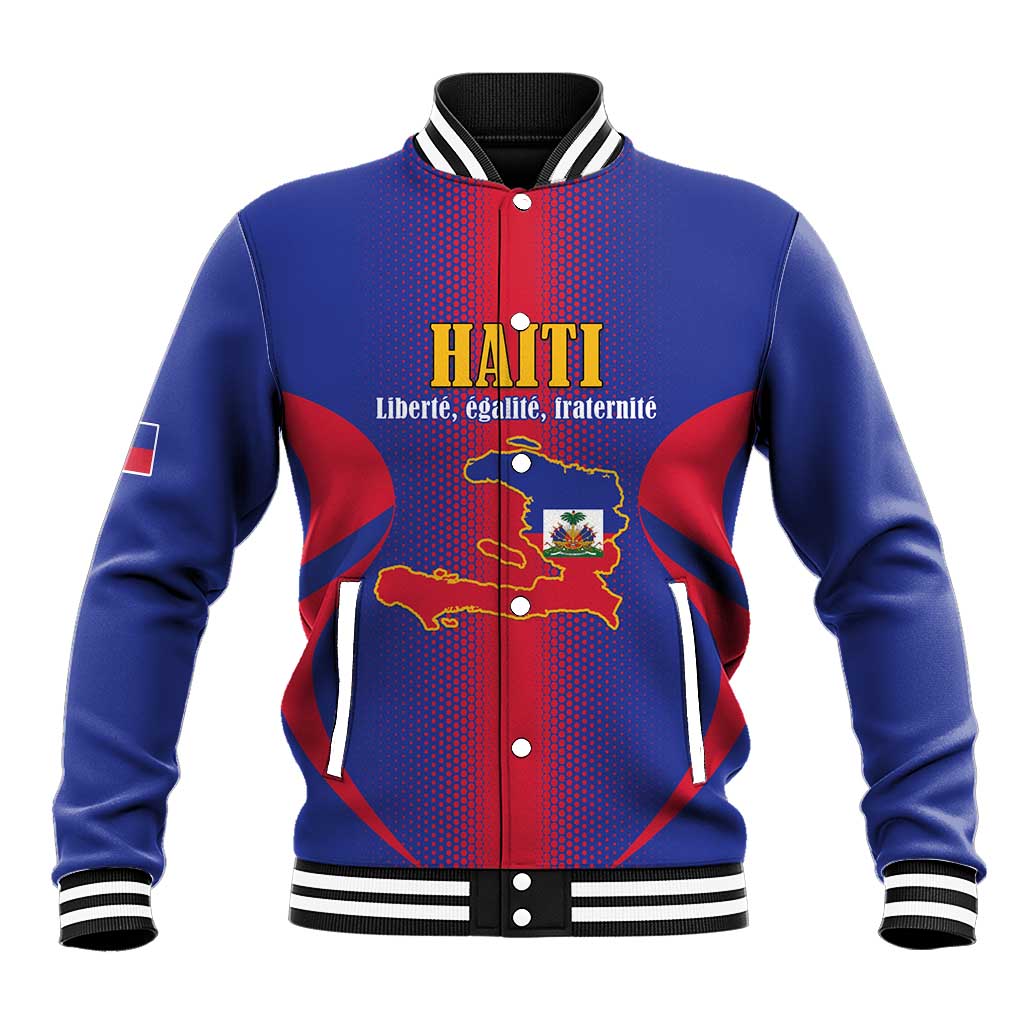 Haiti Pride Personalized Baseball Jacket Neg Marron Haitian Heritage - Wonder Print Shop