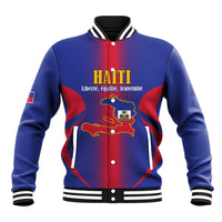 Haiti Pride Personalized Baseball Jacket Neg Marron Haitian Heritage - Wonder Print Shop