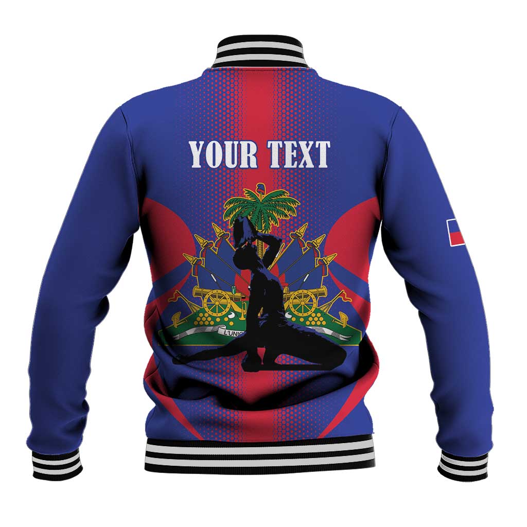 Haiti Pride Personalized Baseball Jacket Neg Marron Haitian Heritage - Wonder Print Shop