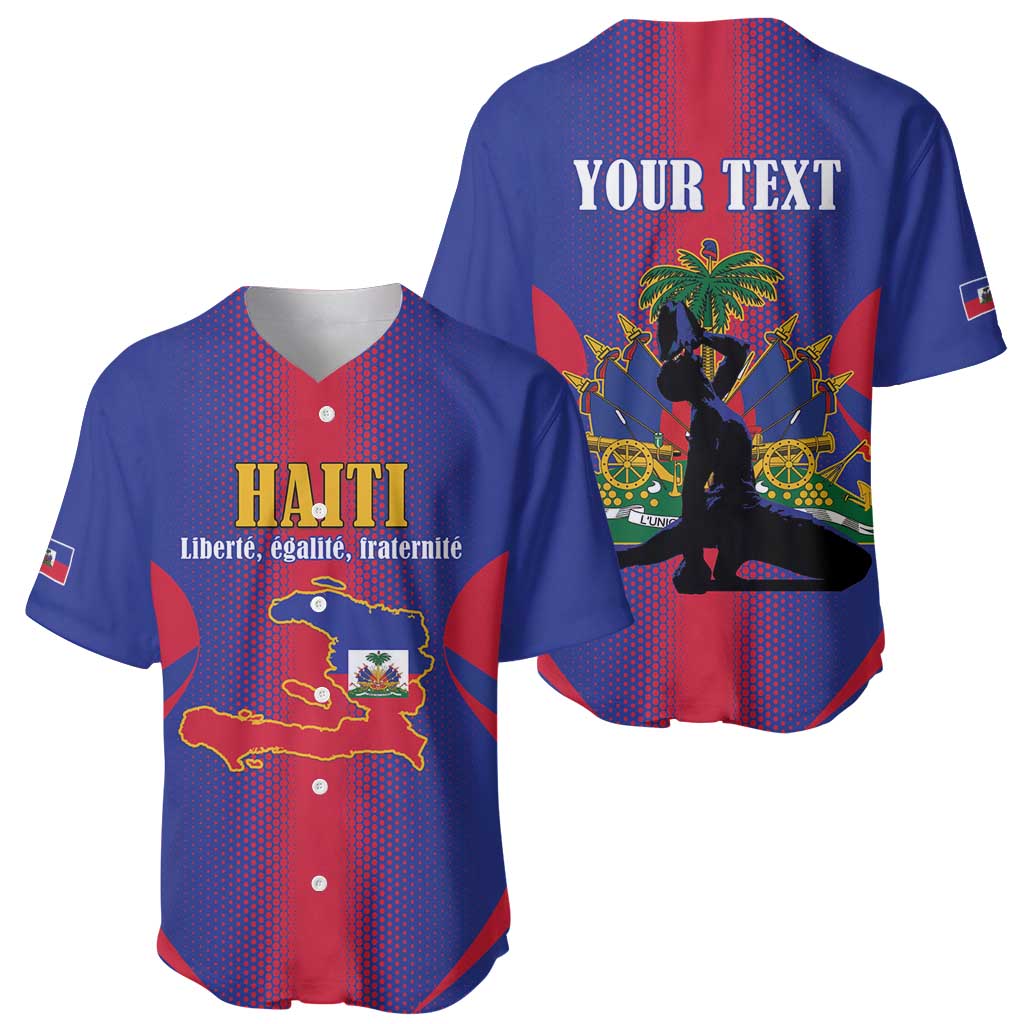 Haiti Pride Personalized Baseball Jersey Neg Marron Haitian Heritage - Wonder Print Shop