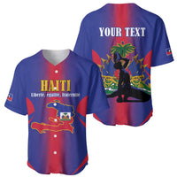 Haiti Pride Personalized Baseball Jersey Neg Marron Haitian Heritage - Wonder Print Shop