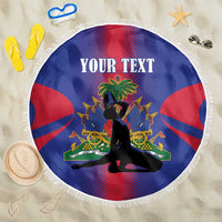 Haiti Pride Personalized Beach Blanket Neg Marron Haitian Heritage - Wonder Print Shop