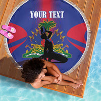 Haiti Pride Personalized Beach Blanket Neg Marron Haitian Heritage - Wonder Print Shop