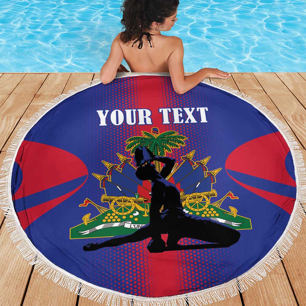 Haiti Pride Personalized Beach Blanket Neg Marron Haitian Heritage - Wonder Print Shop