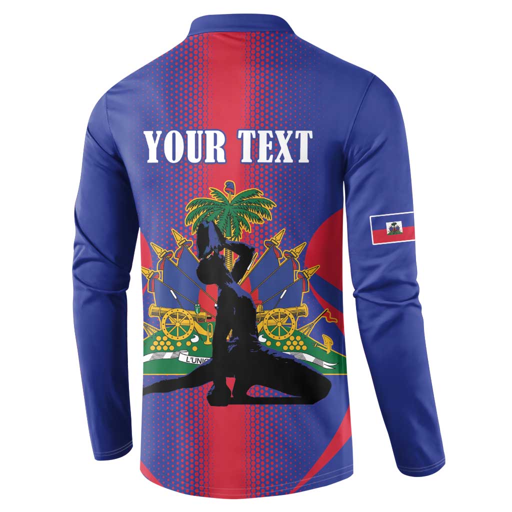 Haiti Pride Personalized Button Sweatshirt Neg Marron Haitian Heritage - Wonder Print Shop