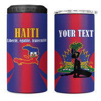 Haiti Pride Personalized 4 in 1 Can Cooler Tumbler Neg Marron Haitian Heritage - Wonder Print Shop