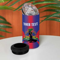 Haiti Pride Personalized 4 in 1 Can Cooler Tumbler Neg Marron Haitian Heritage - Wonder Print Shop