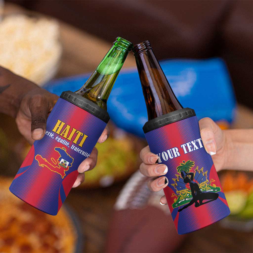 Haiti Pride Personalized 4 in 1 Can Cooler Tumbler Neg Marron Haitian Heritage - Wonder Print Shop