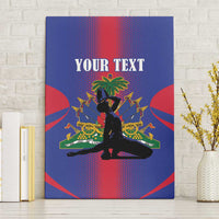 Haiti Pride Personalized Canvas Wall Art Neg Marron Haitian Heritage - Wonder Print Shop