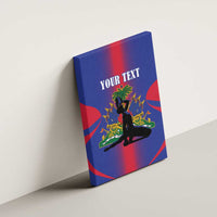 Haiti Pride Personalized Canvas Wall Art Neg Marron Haitian Heritage - Wonder Print Shop