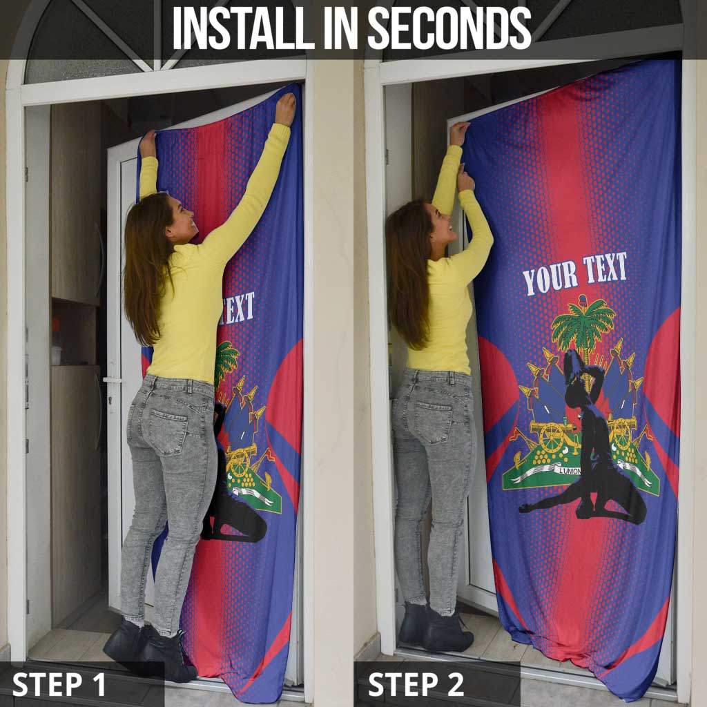 Haiti Pride Personalized Door Cover Neg Marron Haitian Heritage - Wonder Print Shop