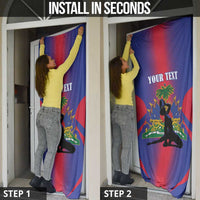 Haiti Pride Personalized Door Cover Neg Marron Haitian Heritage - Wonder Print Shop