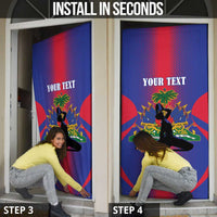 Haiti Pride Personalized Door Cover Neg Marron Haitian Heritage - Wonder Print Shop