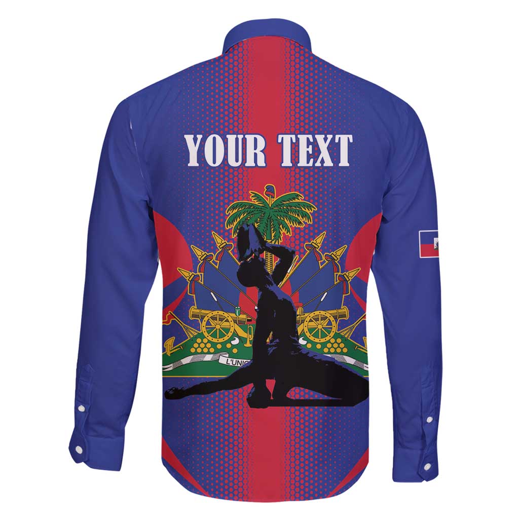 Haiti Pride Personalized Family Matching Long Sleeve Bodycon Dress and Hawaiian Shirt Neg Marron Haitian Heritage - Wonder Print Shop