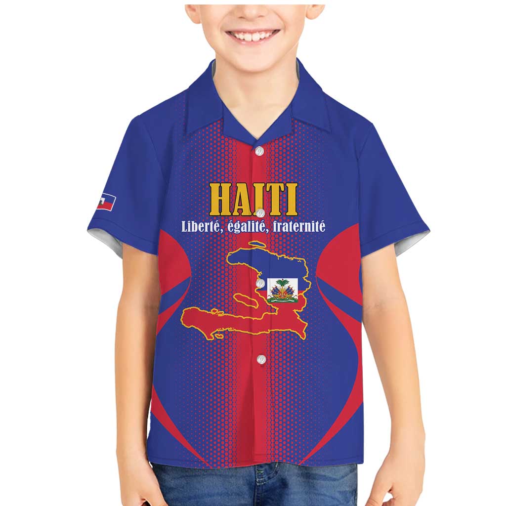 Haiti Pride Personalized Family Matching Mermaid Dress and Hawaiian Shirt Neg Marron Haitian Heritage - Wonder Print Shop