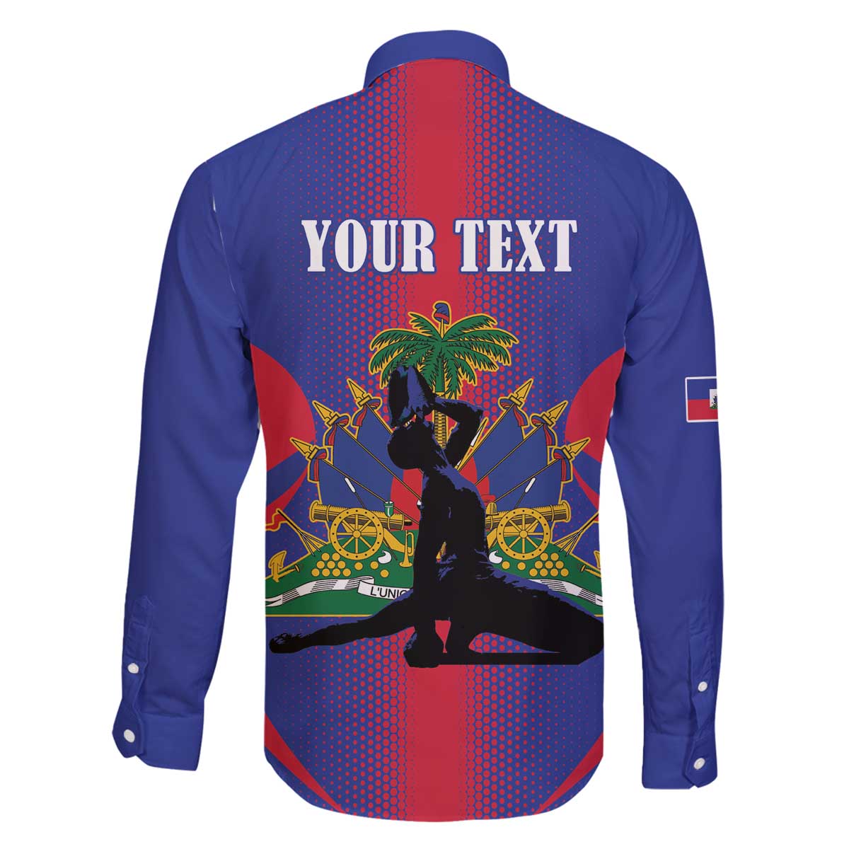 Haiti Pride Personalized Family Matching Off The Shoulder Long Sleeve Dress and Hawaiian Shirt Neg Marron Haitian Heritage - Wonder Print Shop