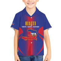 Haiti Pride Personalized Family Matching Off The Shoulder Long Sleeve Dress and Hawaiian Shirt Neg Marron Haitian Heritage - Wonder Print Shop