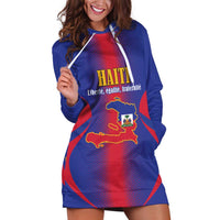 Haiti Pride Personalized Hoodie Dress Neg Marron Haitian Heritage - Wonder Print Shop