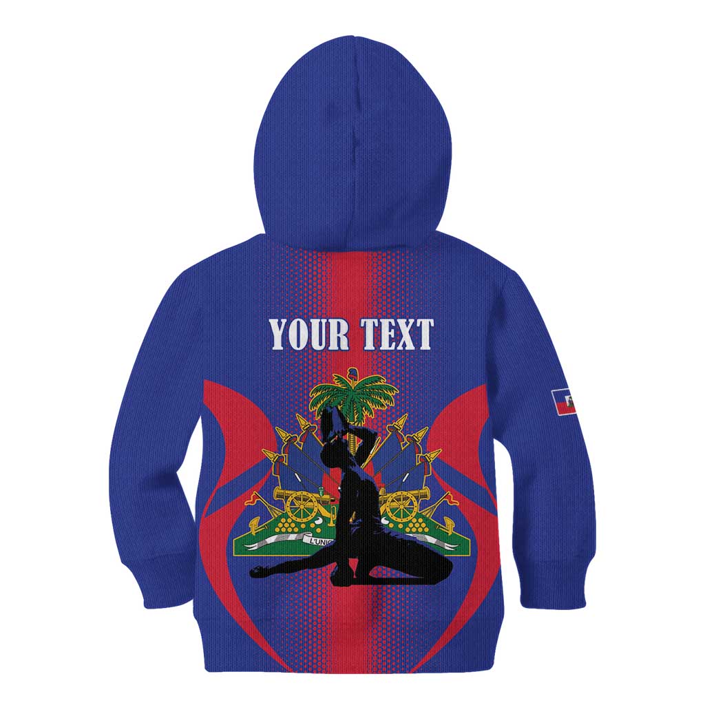 Haiti Pride Personalized Kid Hoodie Neg Marron Haitian Heritage - Wonder Print Shop