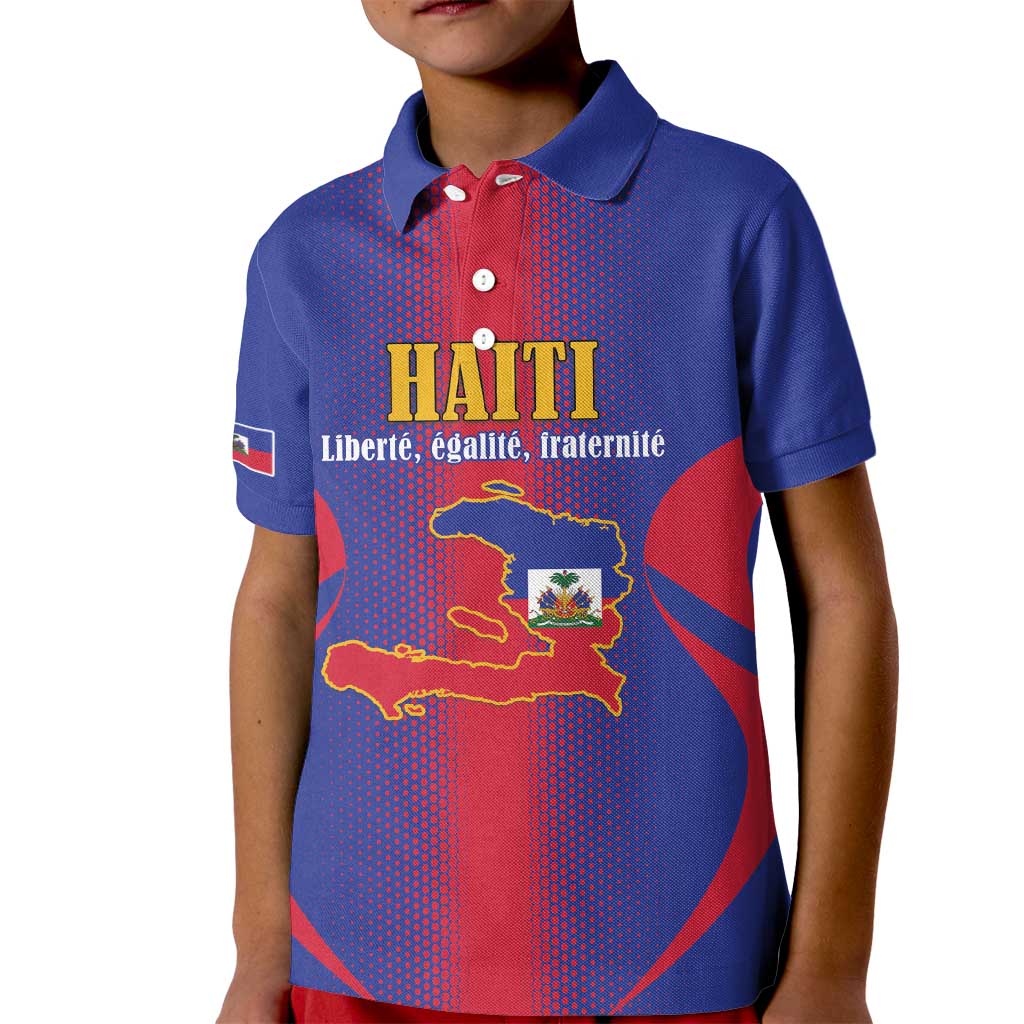 Haiti Pride Personalized Kid Polo Shirt Neg Marron Haitian Heritage - Wonder Print Shop