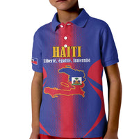 Haiti Pride Personalized Kid Polo Shirt Neg Marron Haitian Heritage - Wonder Print Shop
