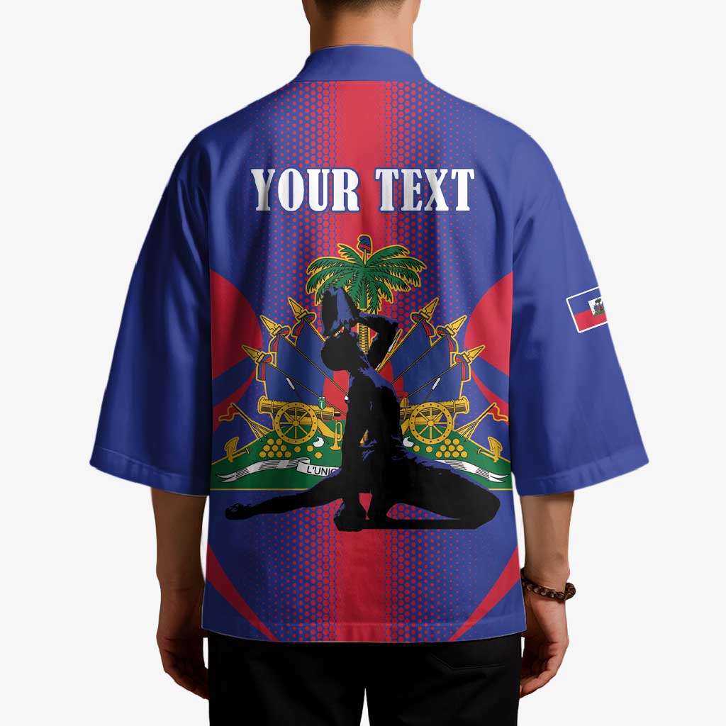 Haiti Pride Personalized Kimono Neg Marron Haitian Heritage - Wonder Print Shop