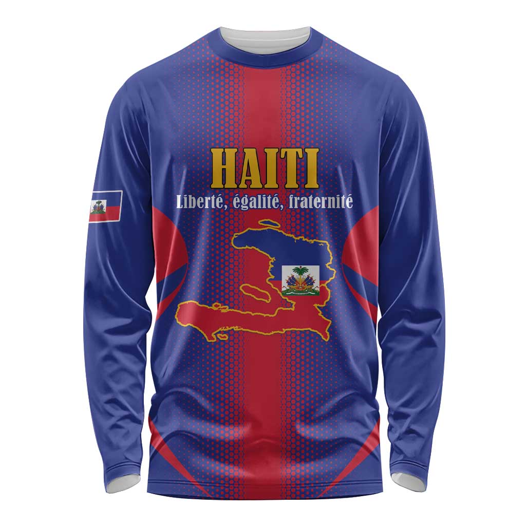 Haiti Pride Personalized Long Sleeve Shirt Neg Marron Haitian Heritage - Wonder Print Shop