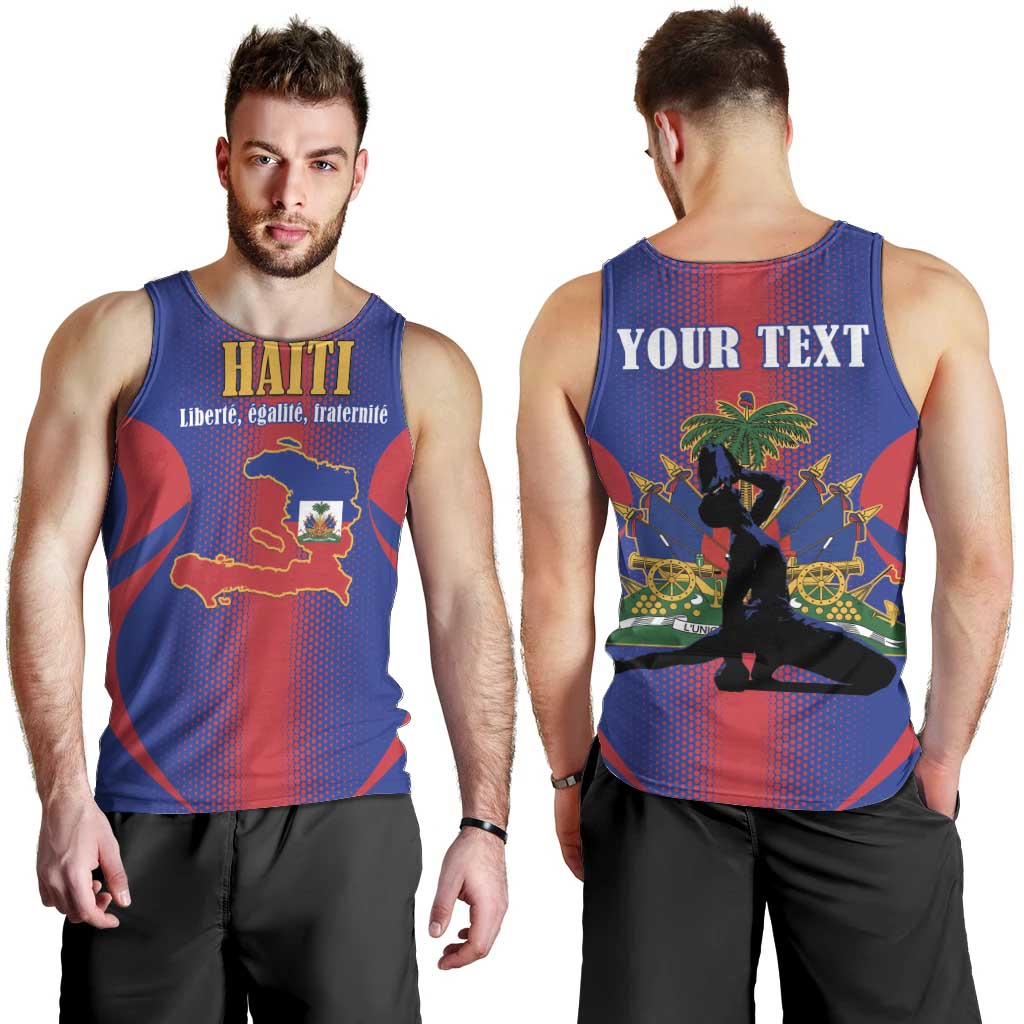 Haiti Pride Personalized Men Tank Top Neg Marron Haitian Heritage - Wonder Print Shop