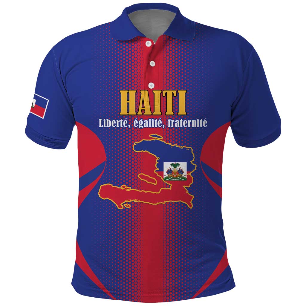 Haiti Pride Personalized Polo Shirt Neg Marron Haitian Heritage - Wonder Print Shop