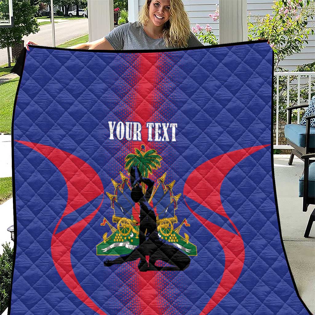 Haiti Pride Personalized Quilt Neg Marron Haitian Heritage - Wonder Print Shop