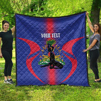 Haiti Pride Personalized Quilt Neg Marron Haitian Heritage - Wonder Print Shop