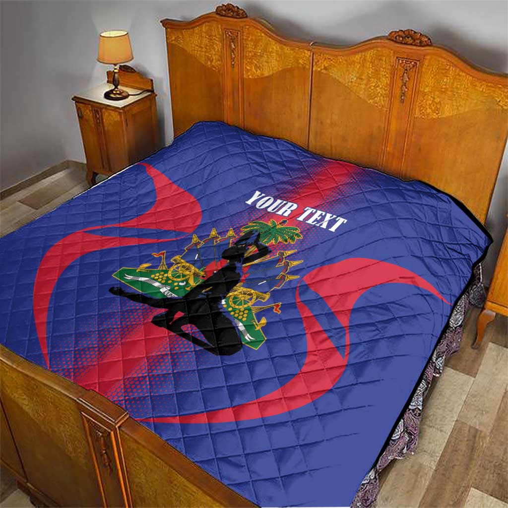 Haiti Pride Personalized Quilt Neg Marron Haitian Heritage - Wonder Print Shop