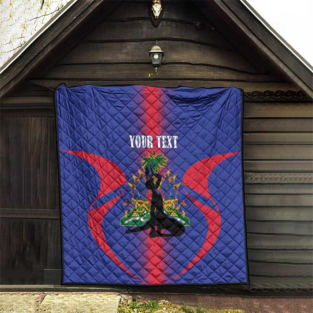 Haiti Pride Personalized Quilt Neg Marron Haitian Heritage - Wonder Print Shop