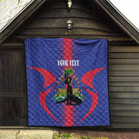 Haiti Pride Personalized Quilt Neg Marron Haitian Heritage - Wonder Print Shop