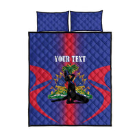Haiti Pride Personalized Quilt Bed Set Neg Marron Haitian Heritage - Wonder Print Shop