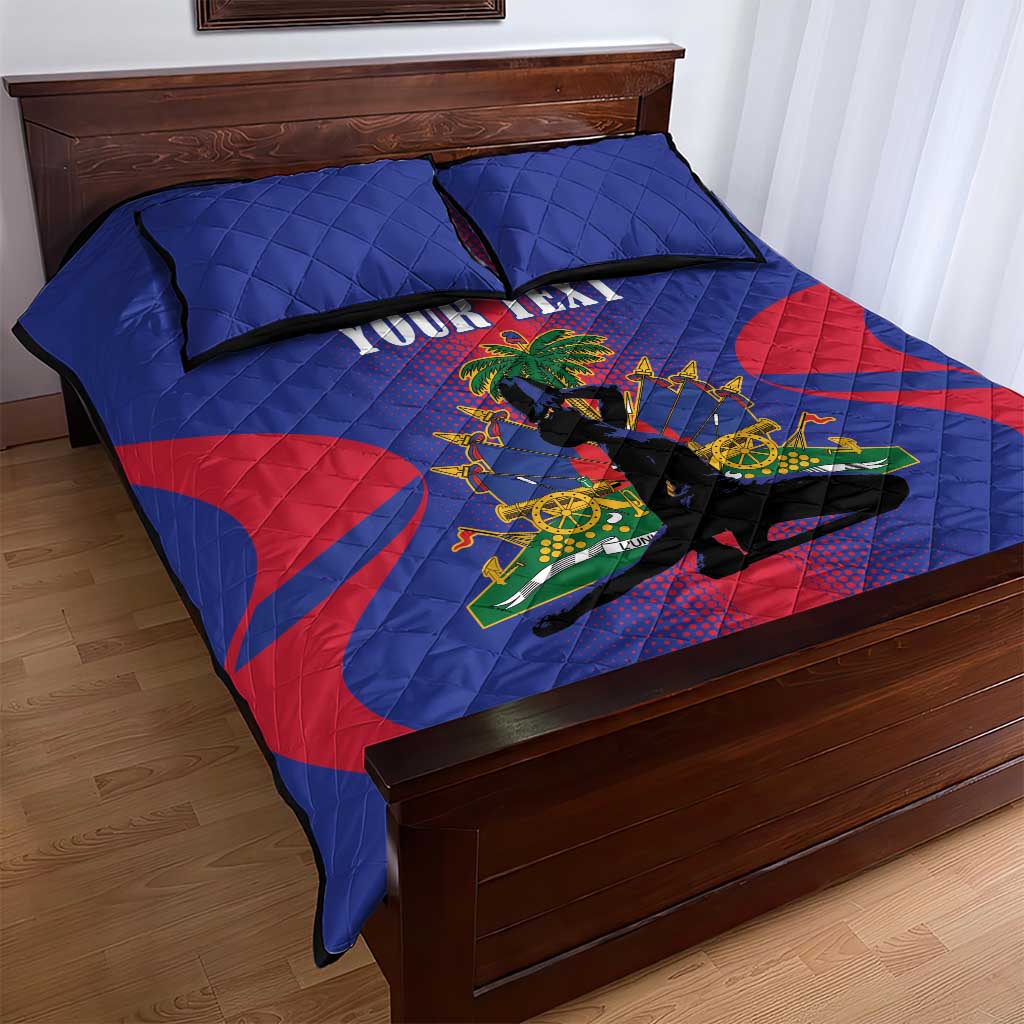 Haiti Pride Personalized Quilt Bed Set Neg Marron Haitian Heritage - Wonder Print Shop