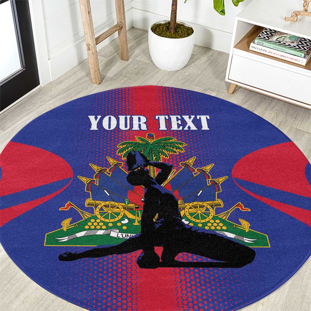 Haiti Pride Personalized Round Carpet Neg Marron Haitian Heritage - Wonder Print Shop
